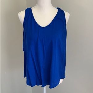 blue loose fitting tank